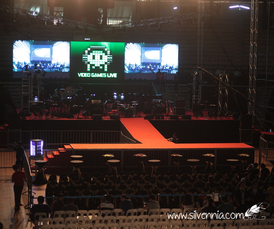 Preparing the concert hall for the big show. Go go go Video Games Live KL!