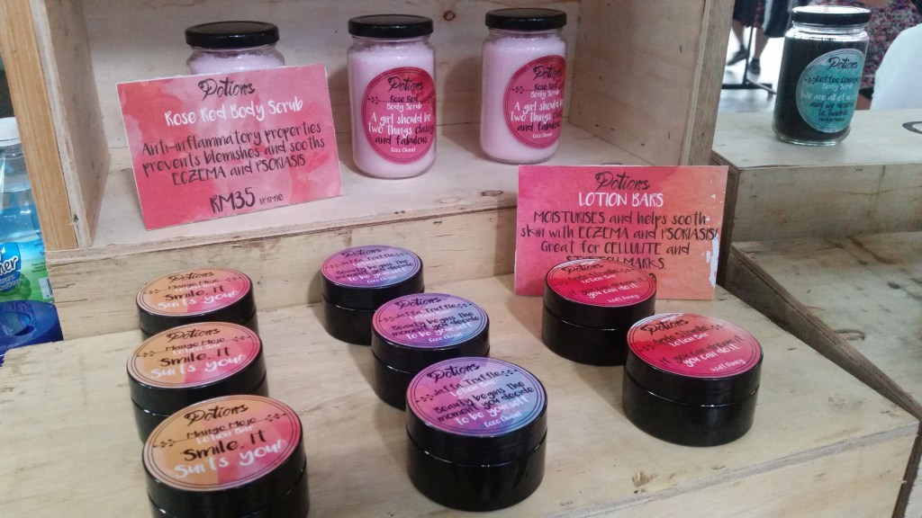 Handmade lotion bar and body scrub