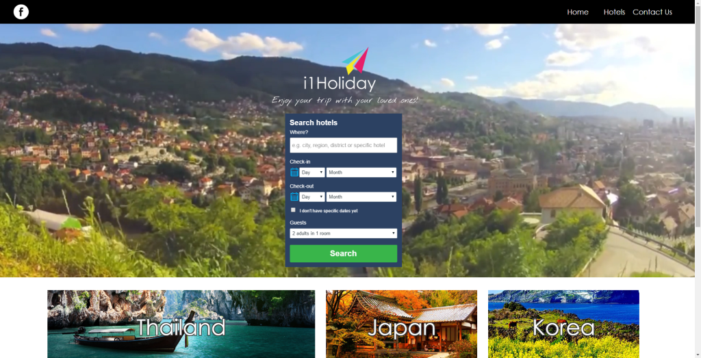 i1holiday landing page